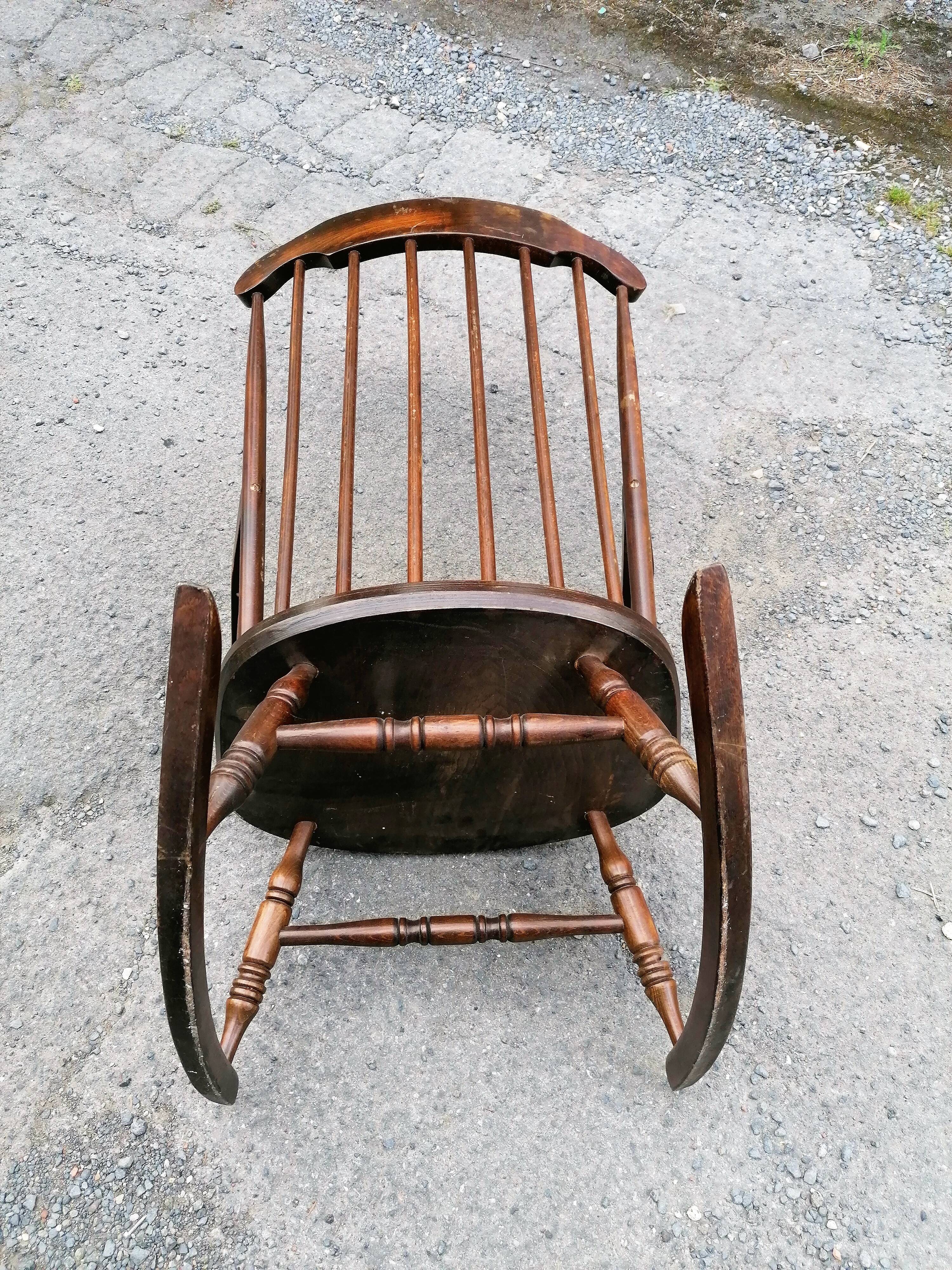 Rocking chair rocking armchair wood vintage Scandinavian design