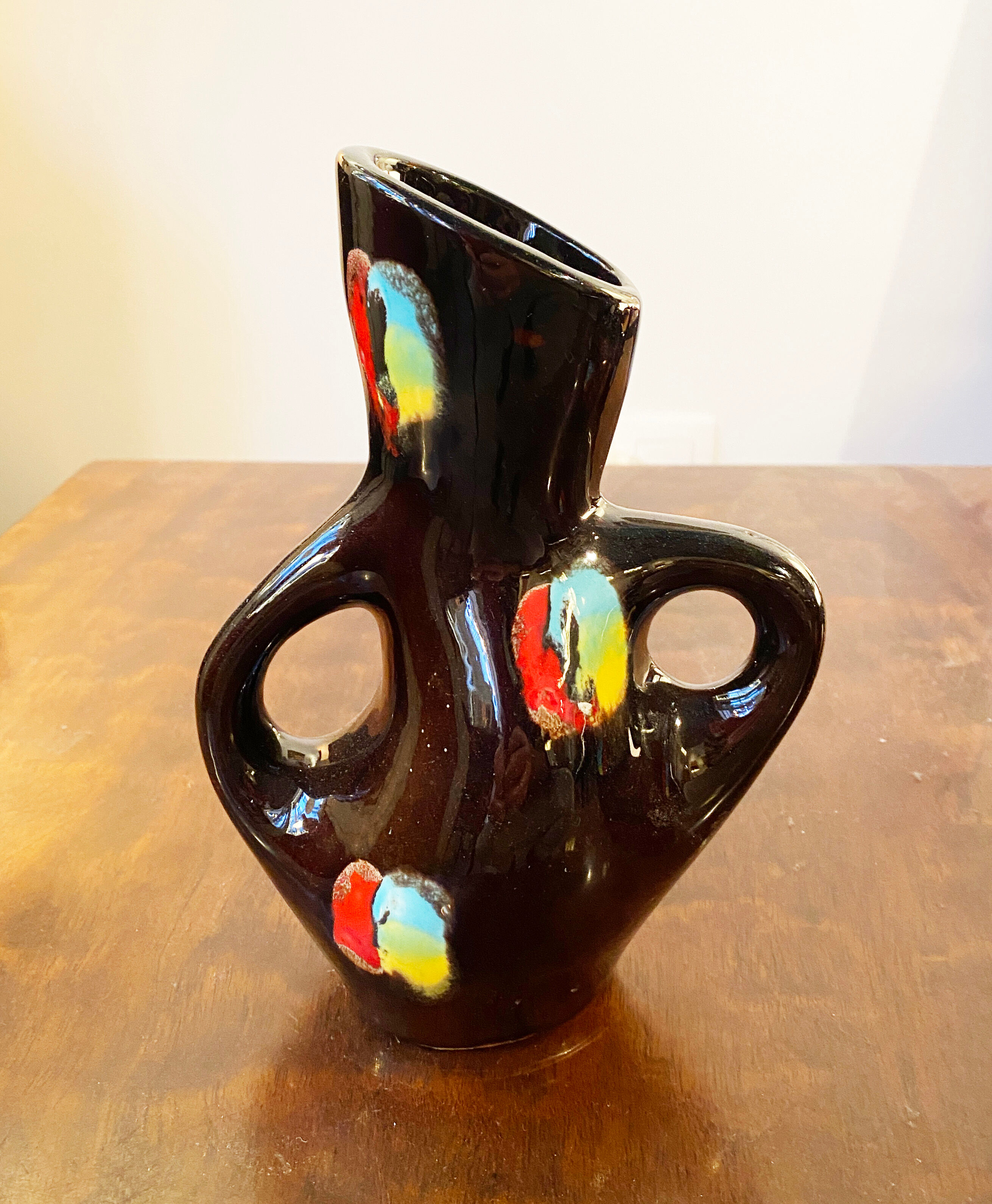 Set of three ceramic pitchers