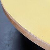 Mid-century modern yellow linoleum coffee table by Alva Aalto for Artek, Finland, 1960s.