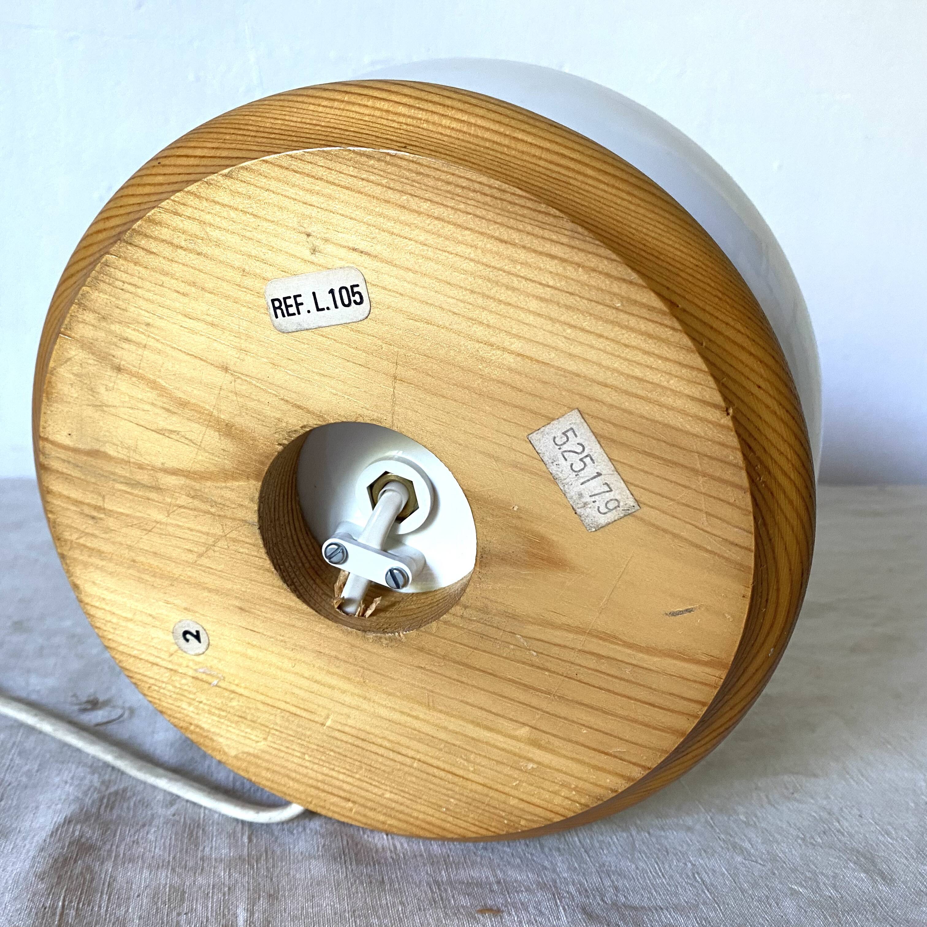 Opaline mushroom lamp, 1980s