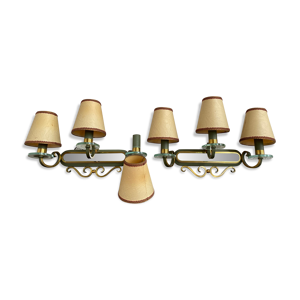 Paire d'appliques bronze