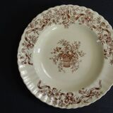 6 hollow earthenware plates Terre de fer, model Ribbons from Longchamp