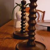 Pair of brutalist 40s lamps