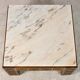 Table basse bois sculpté et marbre