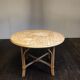 Vtg Mid Century Round Circular Wicker Bamboo Bamboo Table Dining rattan Tiki
