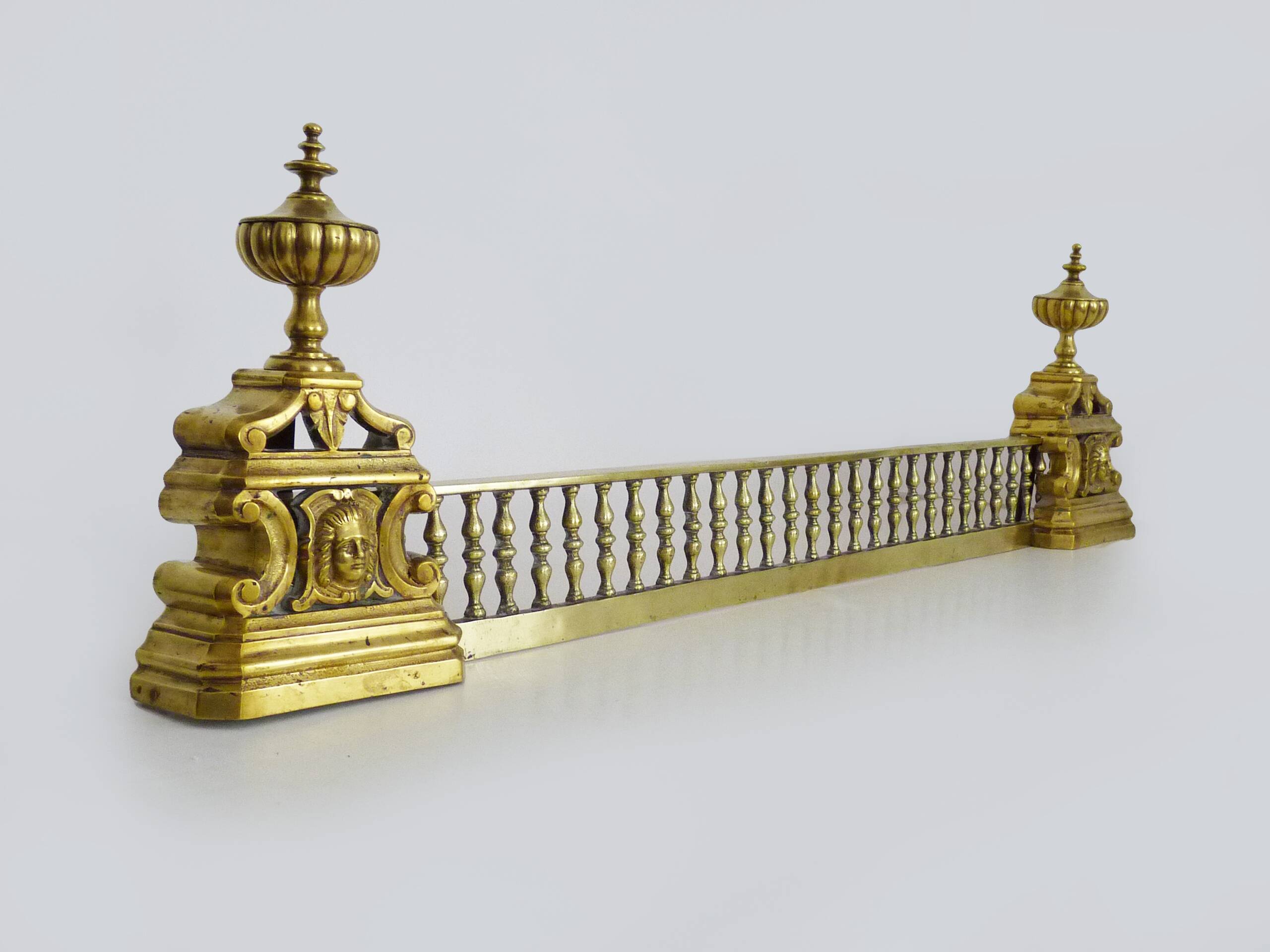 Fireplace bar, fireplace bar, fire bar, fireplace front in gilded bronze