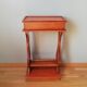 Pedestal table or English cherry saddle with lyre feet