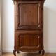 Vintage Louis XV style Hi-Fi furniture in stained walnut wood.