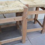 Lot de 4 tabouret corde vintage