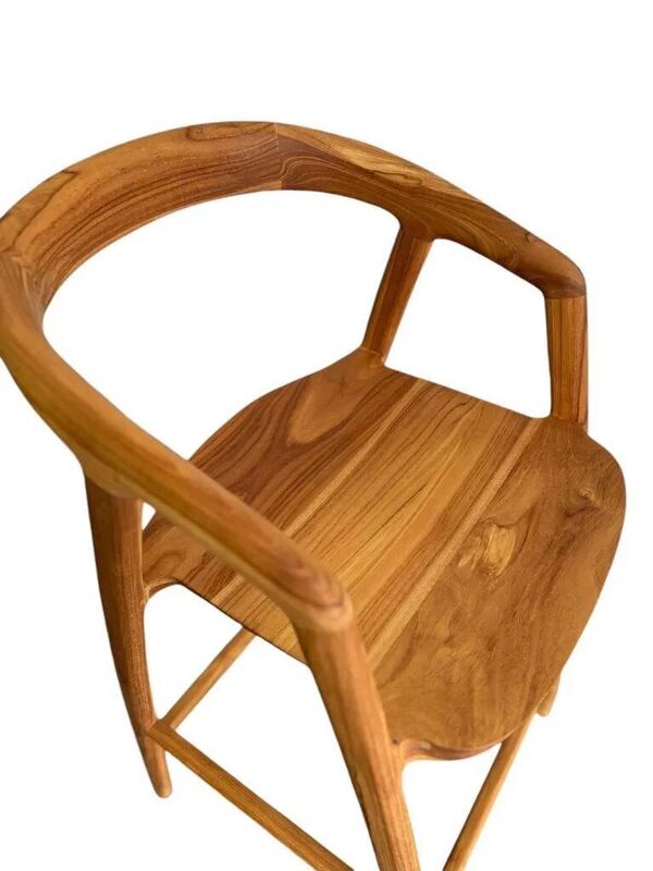 Tabouret / tabouret de bar en teck massif 'xavie' (plusieurs pièces !)