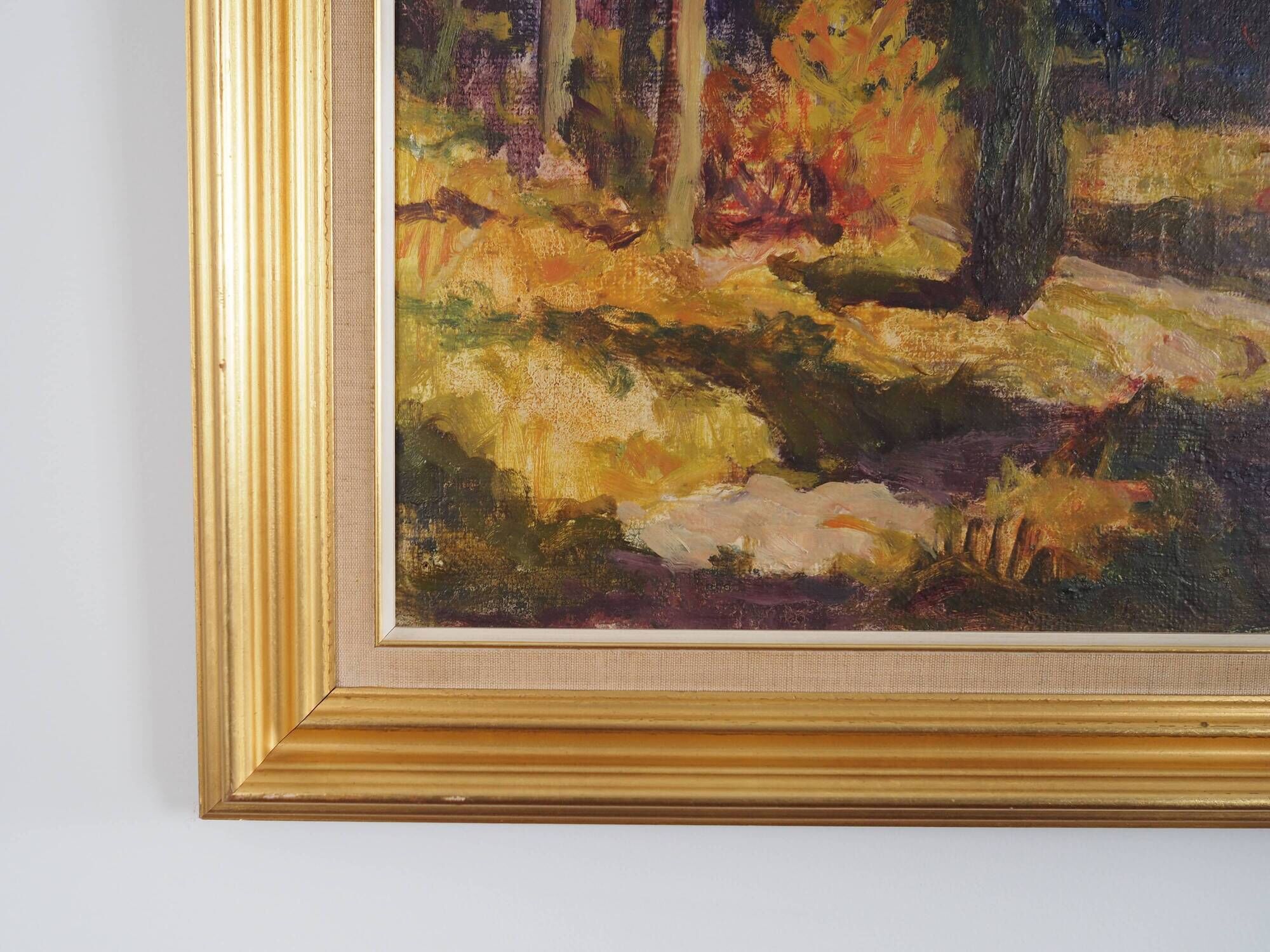 Painting „The Autumn Forest”, Scandinavian design, 1960s