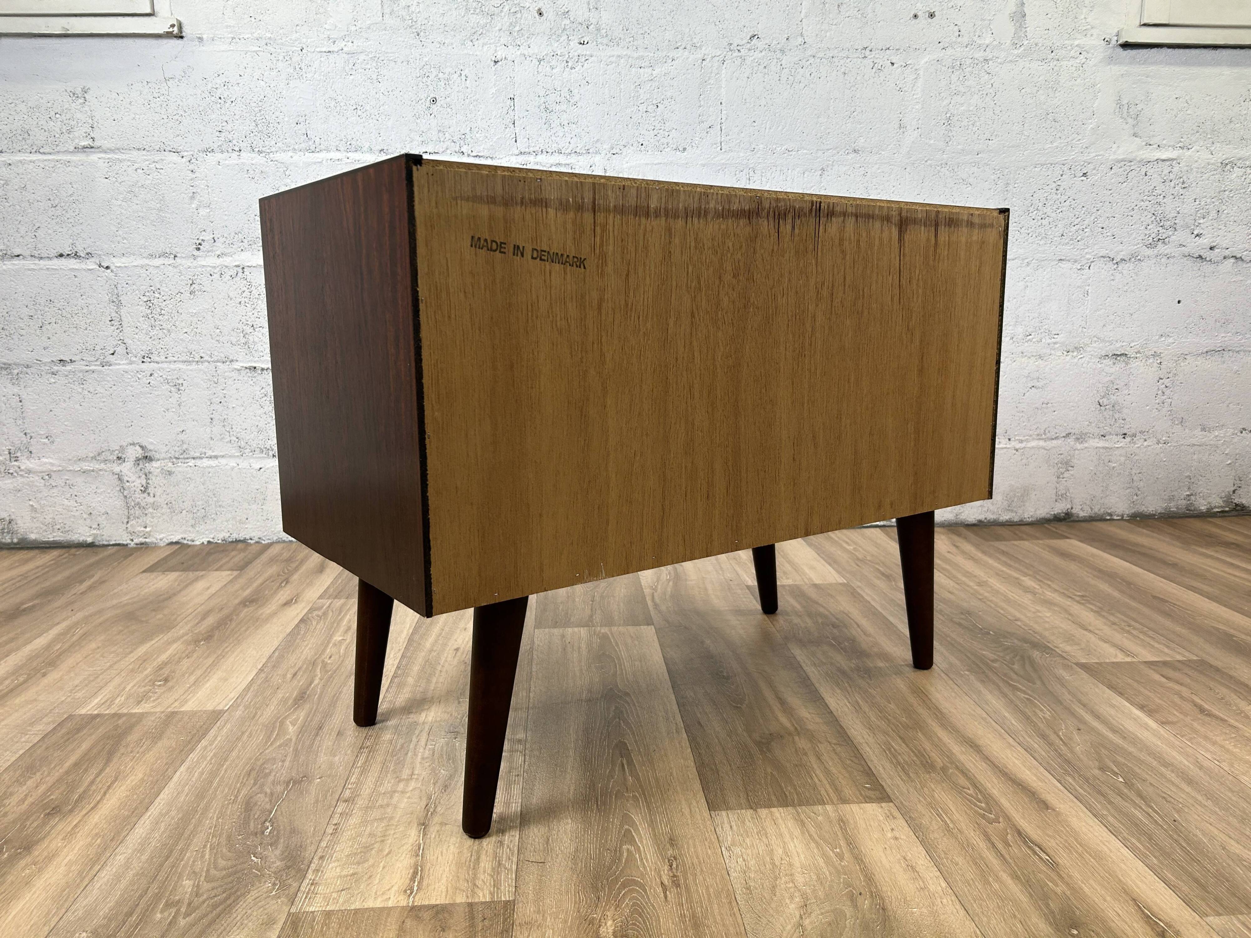 Vintage Scandinavian low chest of drawers in rosewood by Westergaards Mobelfabrik, 1960s