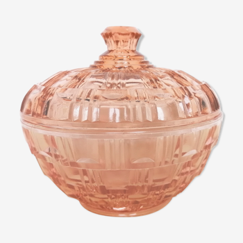 Candy or sugar maker in pink glass