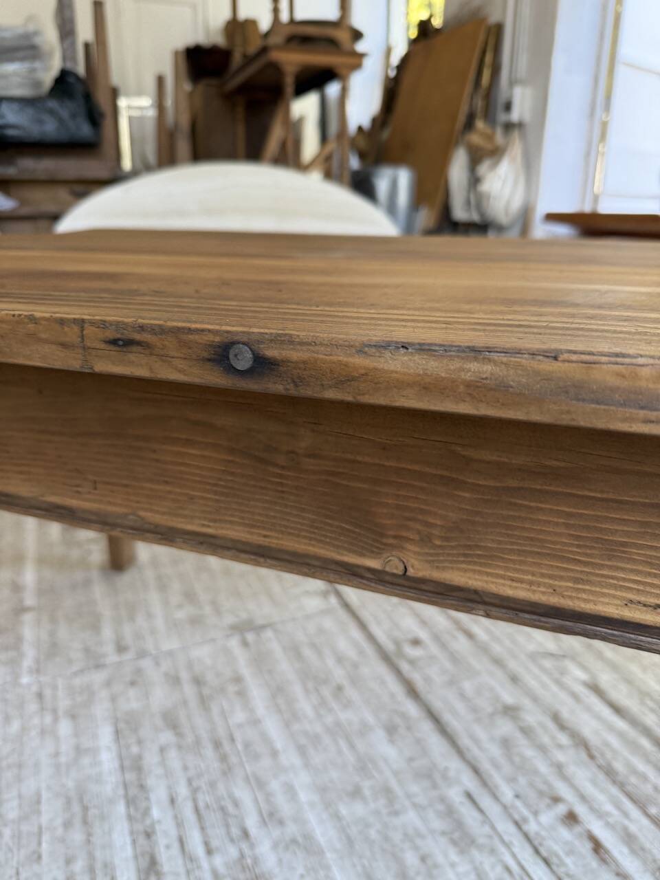 50s pine and oak farmhouse table 2.5m