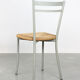 Vintage italian straw and metal chair