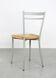 Vintage italian straw and metal chair