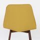 Teak dining chairs with yellow vinyl upholstery by Van Os, 1950s – set of 4
