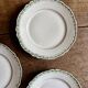 Set of 6 vintage dessert plates in Limoges porcelain.