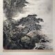 Paysage de montagne et cascade, Chine, signé