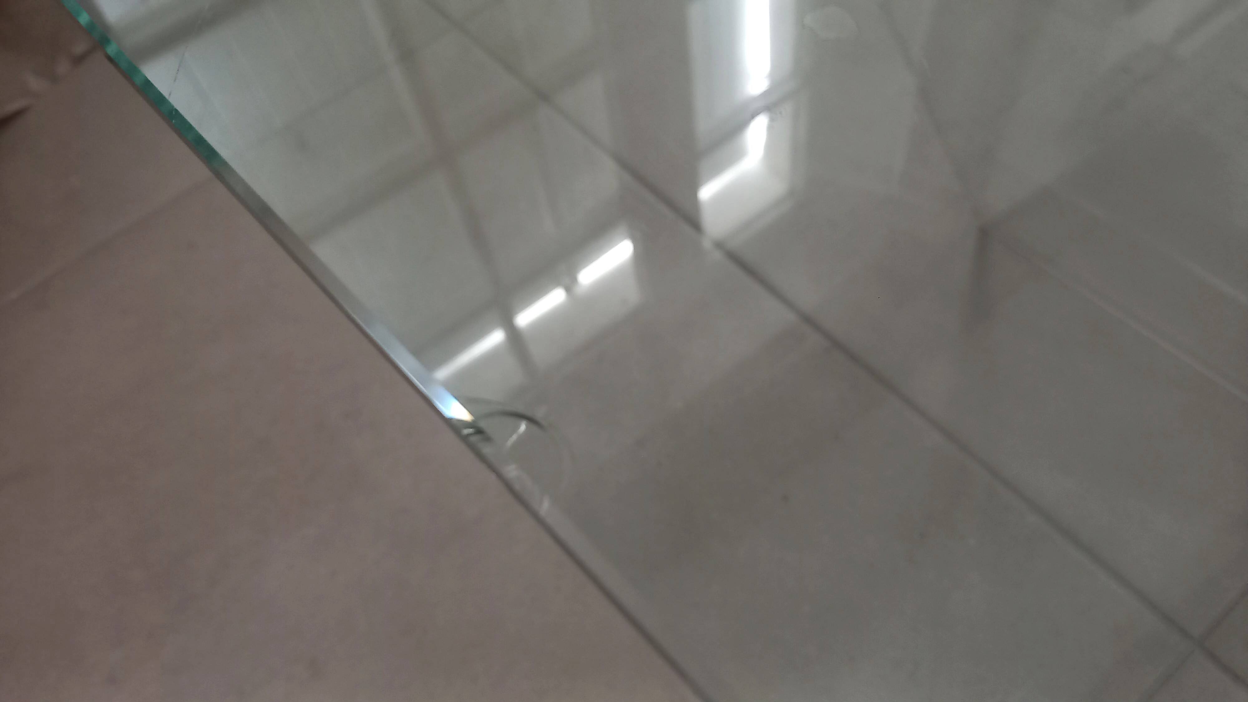 David Lange plexiglass and glass coffee table