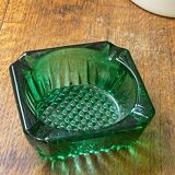 Luminarc vintage green glass ashtray