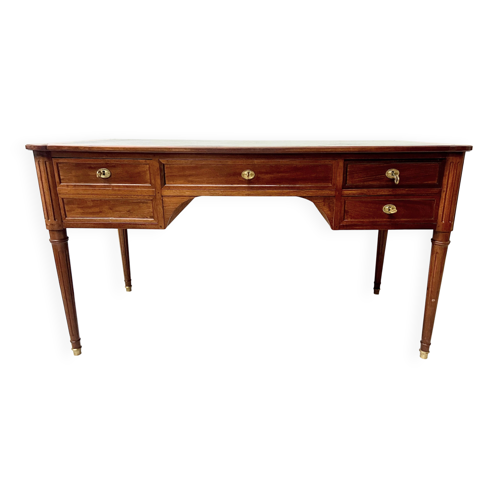 Louis XVI style mahogany desk, 20th century.