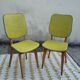 Paire de chaises vertes pomme vintage 50's