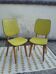 Pair of vintage apple green chairs from the 1950s