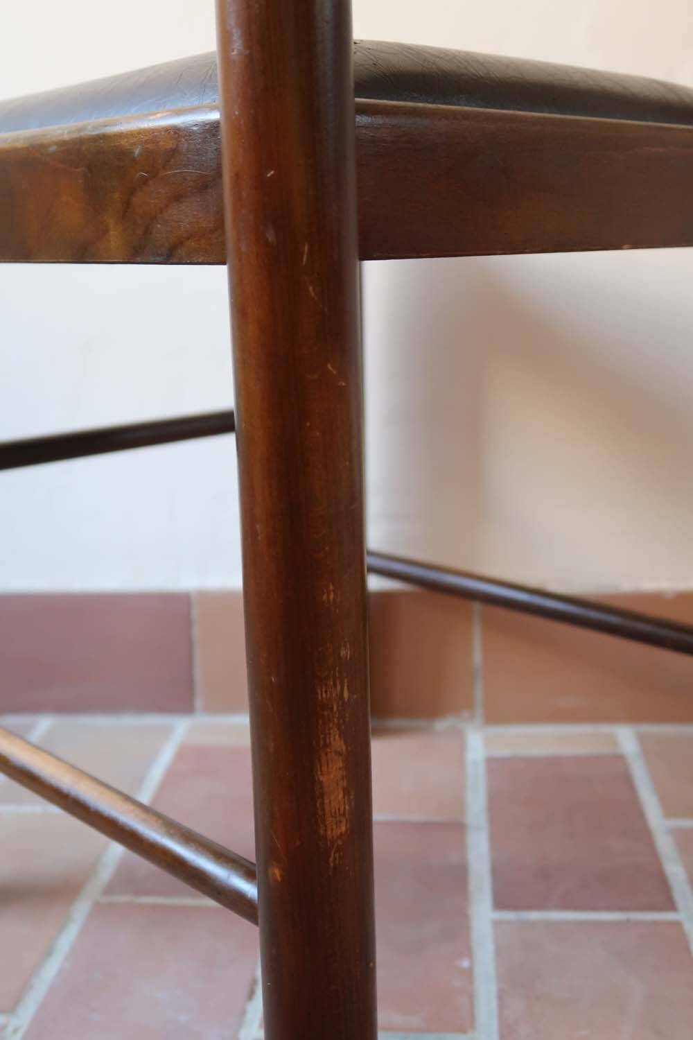 4 brutalist skai chairs (3 lots available)