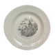 Large dish creux in faïence ancient motifs mill seaboard vintage sails