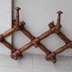 Extendable wooden coat rack