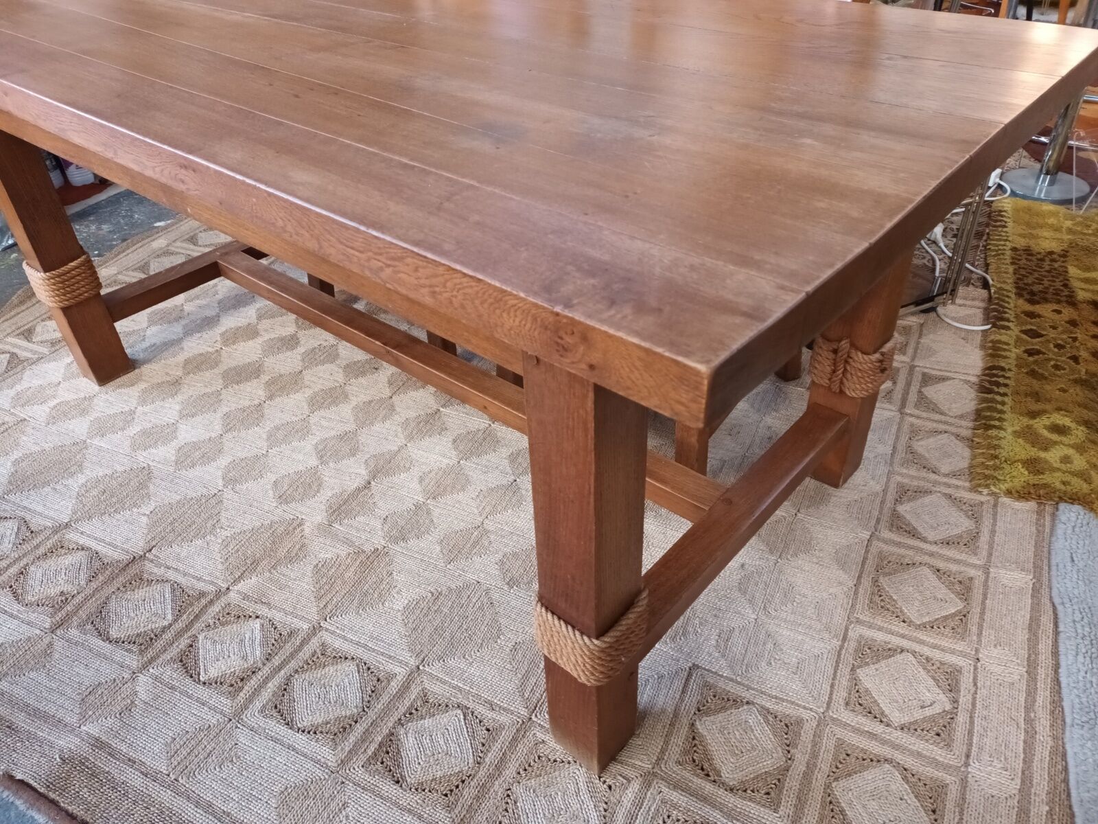 Solid oak farmhouse table