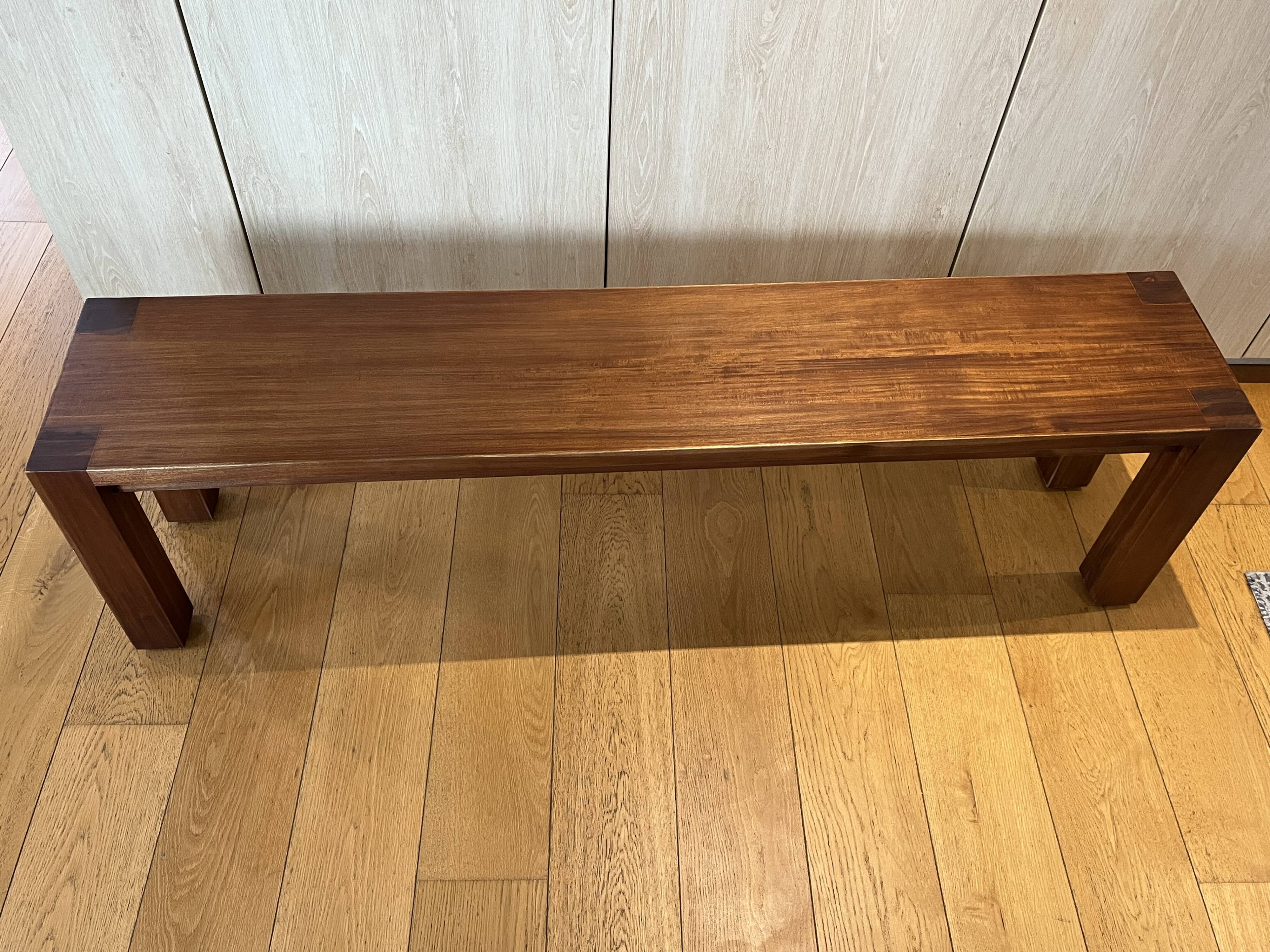 Handcrafted wooden bench