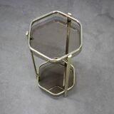 Mid-Century Brass and Smoked Glass Tea Table, 1970s, Germany
