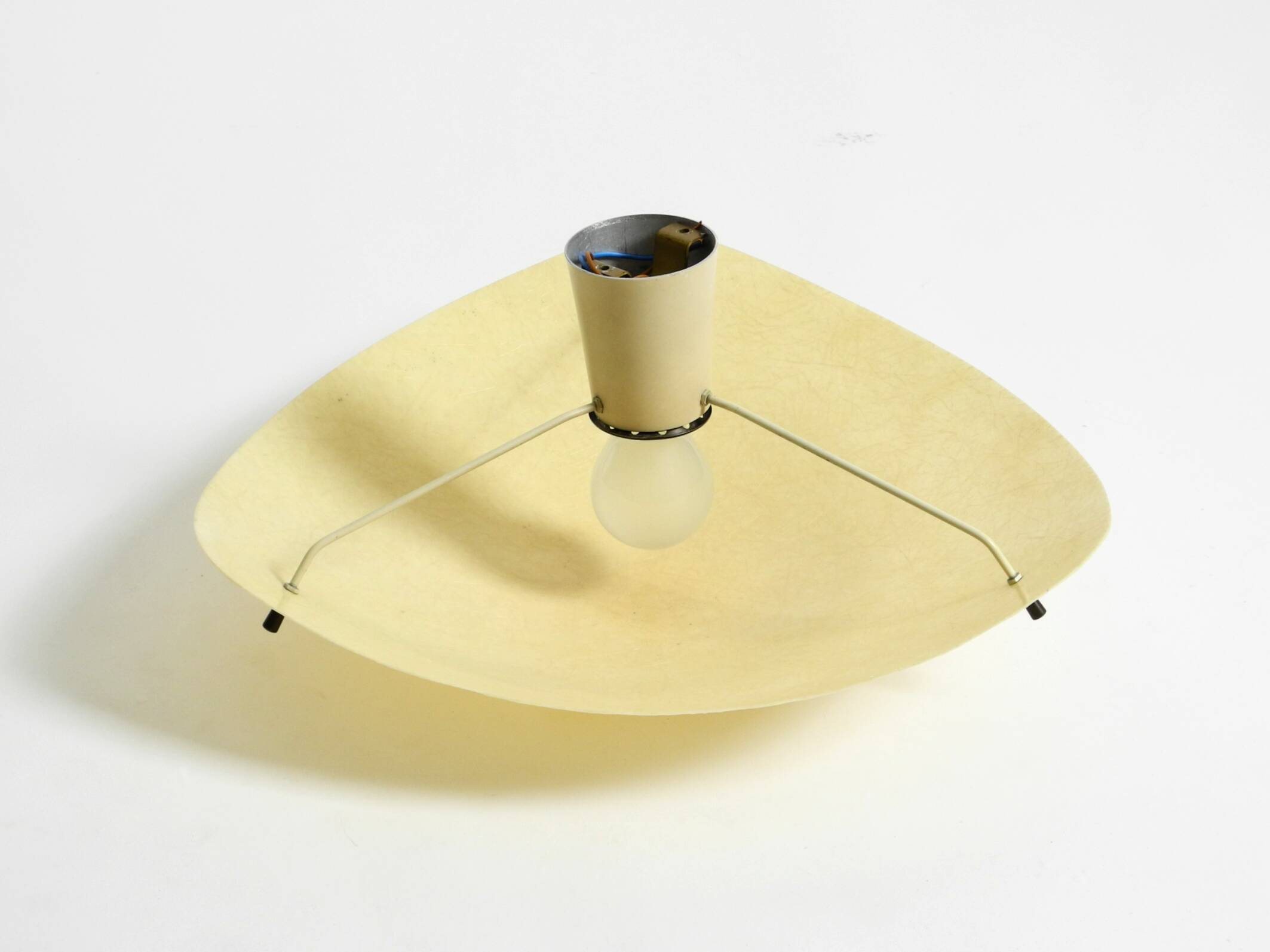 Beautiful, rare mid-century modern fiberglass ceiling lamp