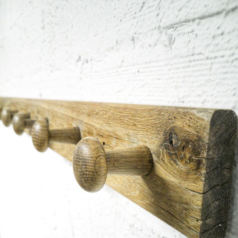 Wall coat rack with 10 hooks