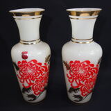 Pair of vases opaline Domec