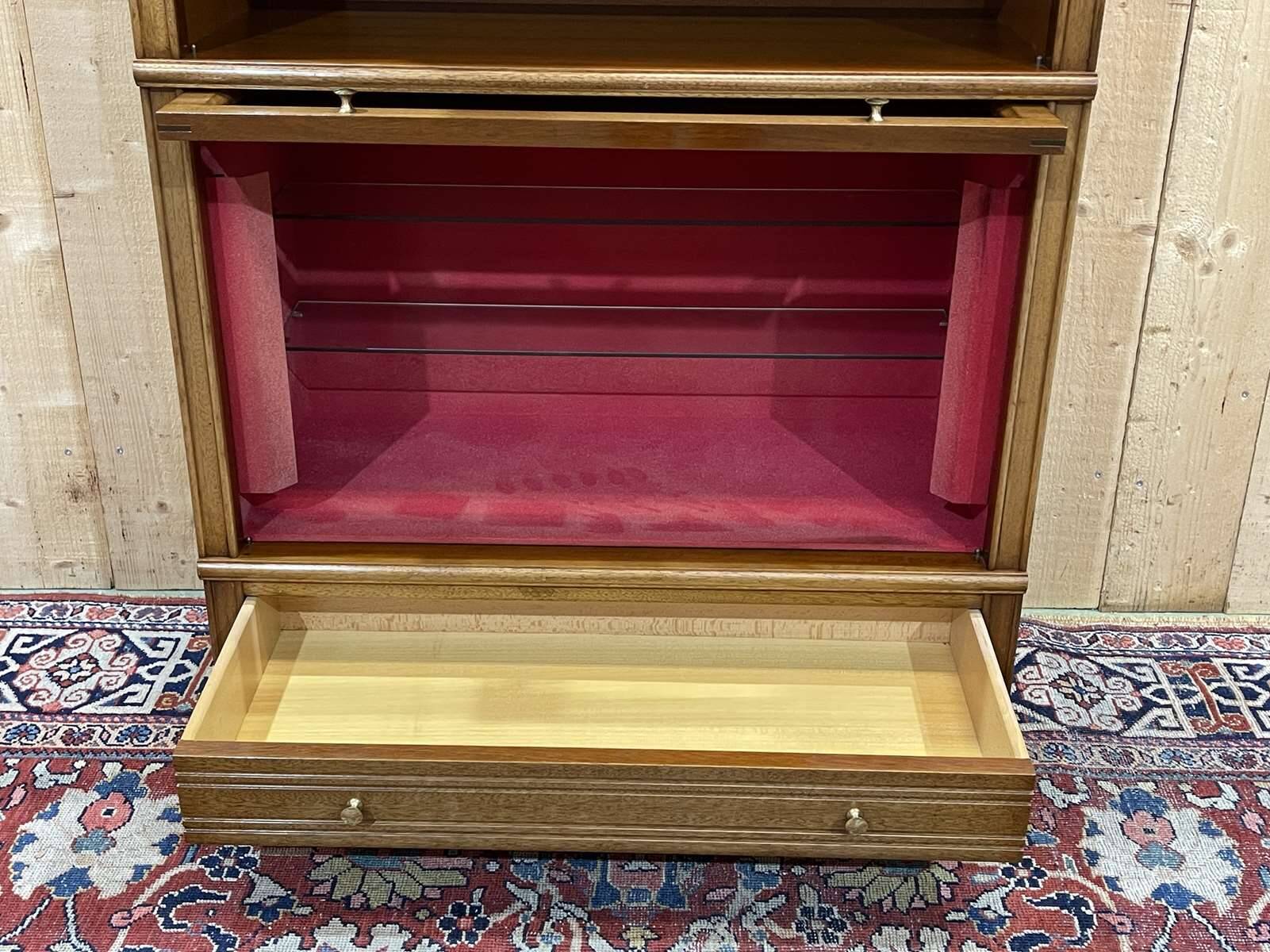 Mahogany and oak desk display cabinet from the MD brand, manufactured in the 1960s - removable