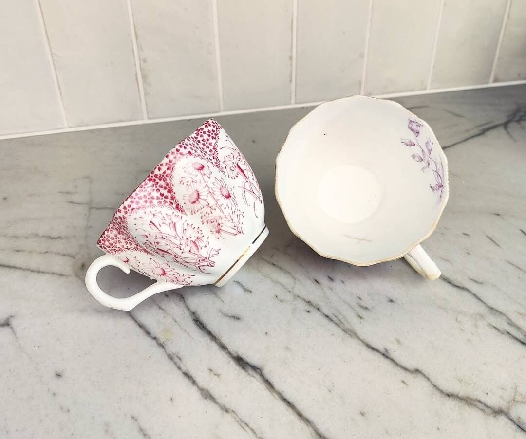 Two English porcelain cups