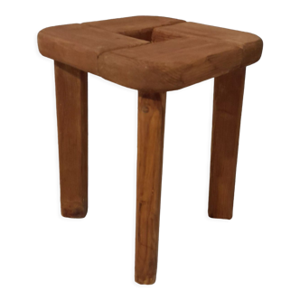 Vintage Pine Stool by Finnsauna Lagerholm 60s