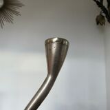 Modernist candle holder in solid bronze 1970