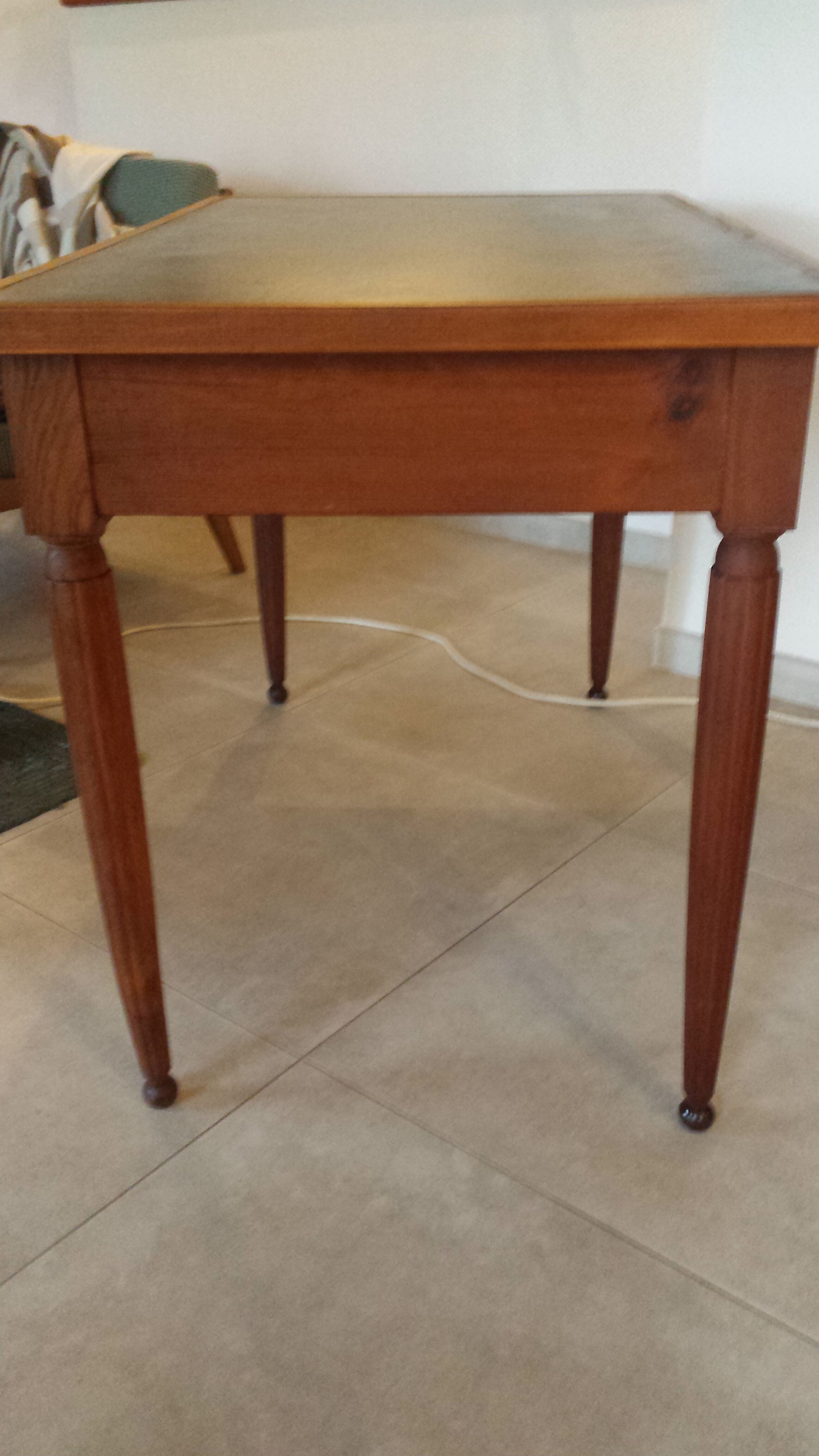 Executive office, black leather top