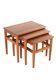 Set of 3 Danish Nesting Tables soldi teak - mid century modern design