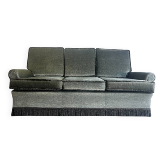 Canapé/fauteuil 3 places.  vintage à franges