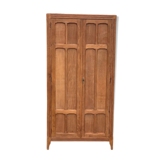 Parisian wardrobe paneled 1930 raw wood
