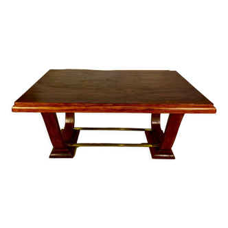 Rectangular table art deco period 1930 in rosewood