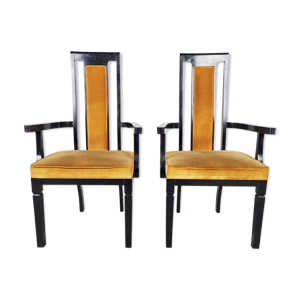 Paire de fauteuils hollywood regency,