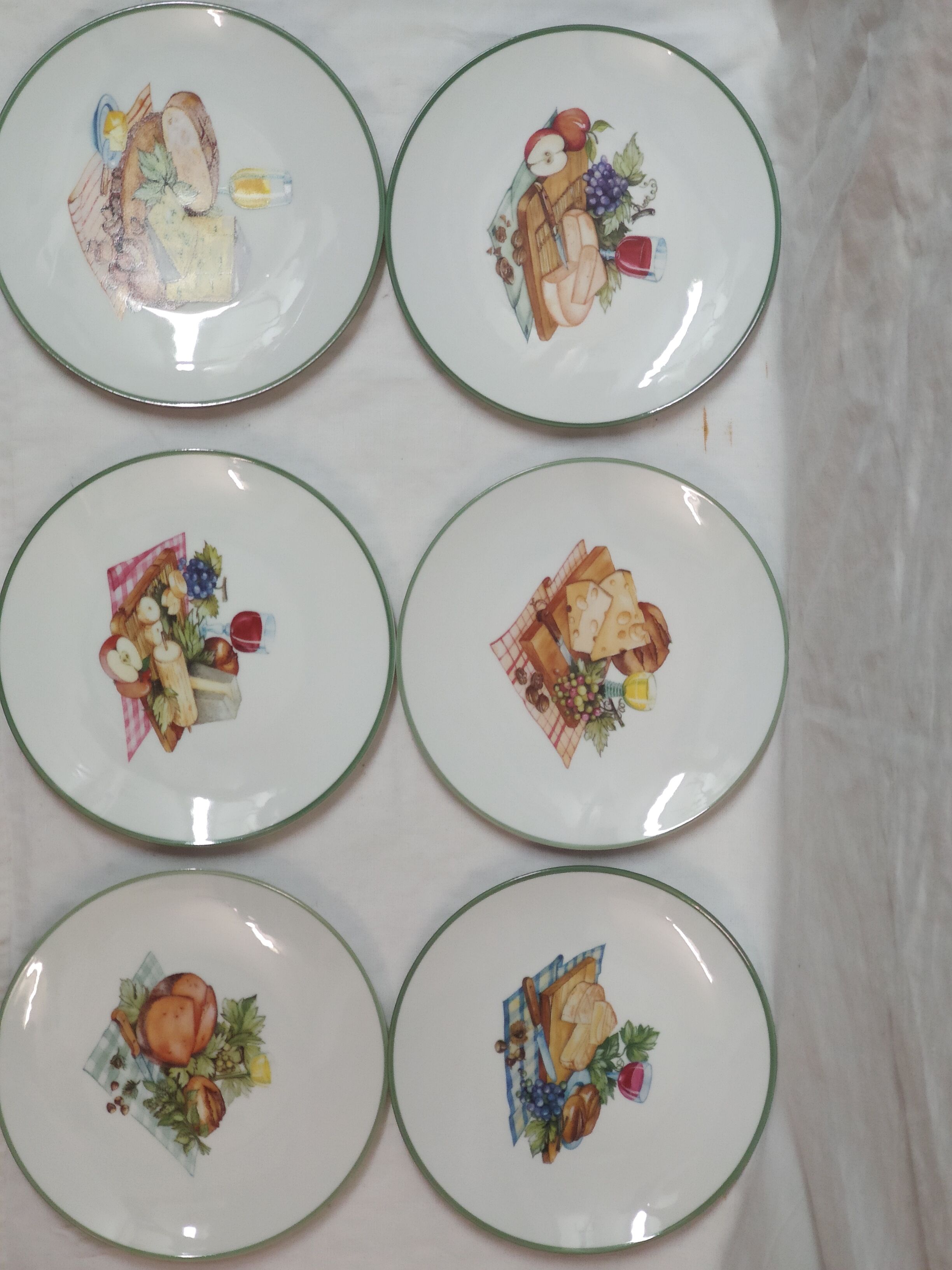6 cheese plates Limoges Sologne porcelain