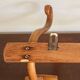 Curved wooden wall coat rack 1900s