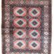 Vintage carpet Uzbek Bukhara handmade 81cm x 118cm 1960s